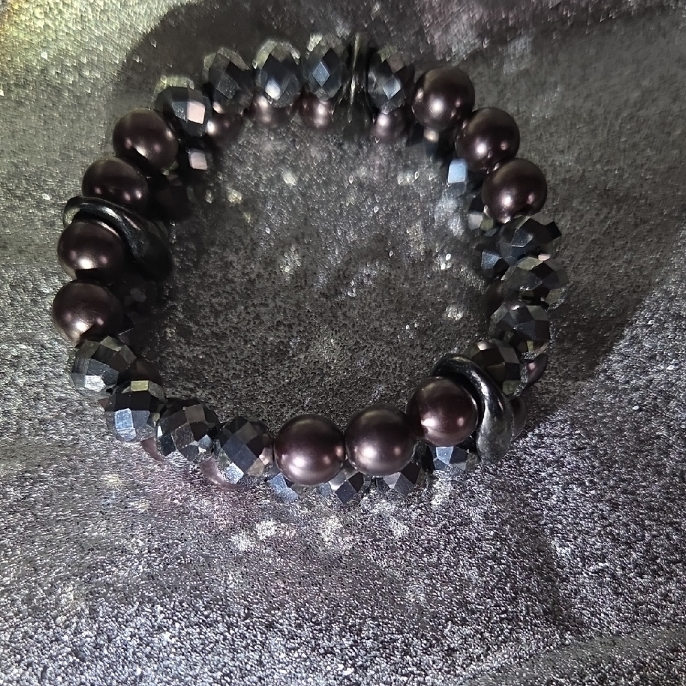 Elegant Silver Beaded Bracelet